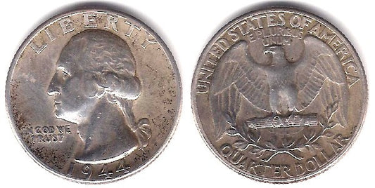 (164) Estados Unidos de América. 1944. Quarter Dollar (MBC+/MBC) (Plata)