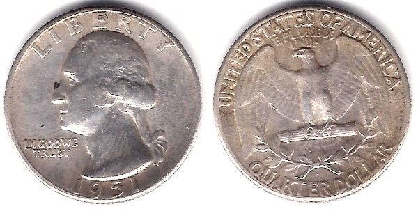 (164) Estados Unidos de América. 1951. Quarter Dollar (MBC+) (Plata)