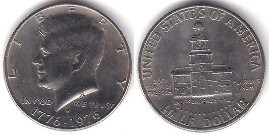 (205) Estados Unidos de América. 1976(D). Half Dollar (EBC)
