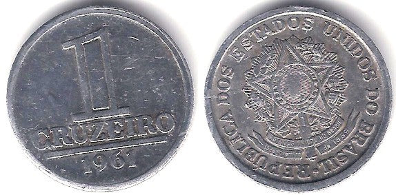 (570) Brasil. 1961. 1 Cruzeiro (MBC)