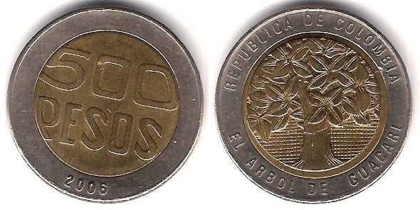 (286) Colombia. 2006. 500 Pesos (MBC)