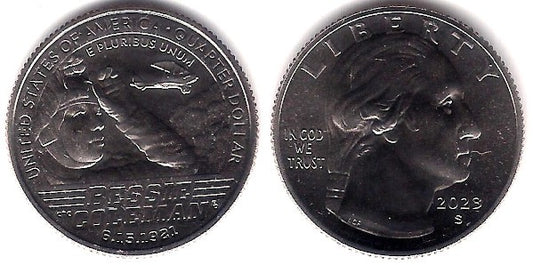 Estados Unidos de América. 2023(S). Quarter Dollar (SC) Bessie Coleman