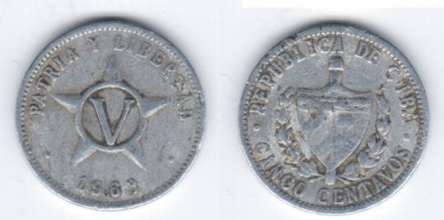 (34) Cuba. 1963. 5 Centavos (BC)