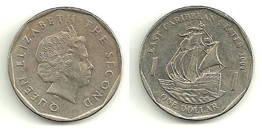 (39) Estados Orientales Caribeños. 2004. 1 Dollar (MBC)