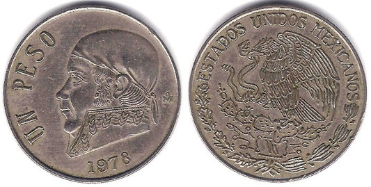 (460) Estados Unidos Mexicanos. 1978. 1 Peso (MBC)