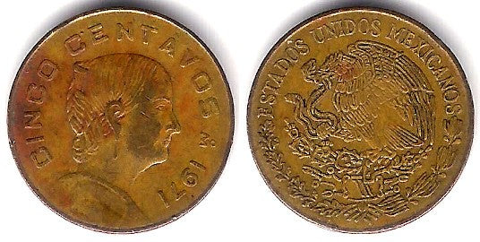 (427) Estados Unidos Mexicanos. 1971. 5 Centavos (MBC-)