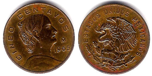 (426) Estados Unidos Mexicanos. 1965. 5 Centavos (MBC+)