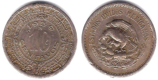 (432) Estados Unidos Mexicanos. 1939. 10 Centavos (MBC-)