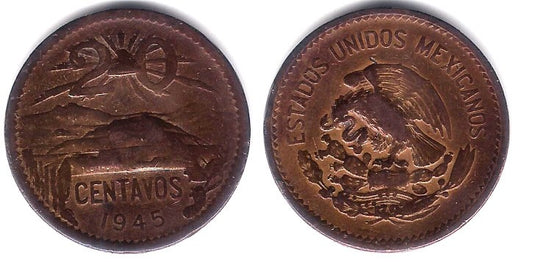 (439) Estados Unidos Mexicanos. 1945. 20 Centavos (BC+)