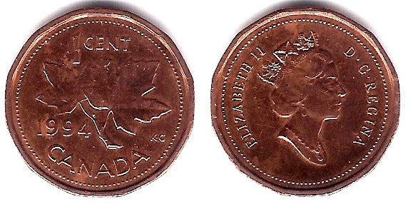 (181) Canadá. 1994. 1 Cent (MBC+)