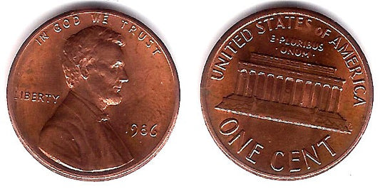 (201b) Estados Unidos de América. 1986. 1 Cent (MBC)