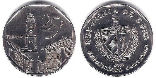 (577.2) Cuba. 2001. 25 Centavos (EBC)