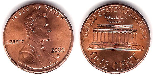 (201b) Estados Unidos de América. 2000(D). 1 Cent (SC)