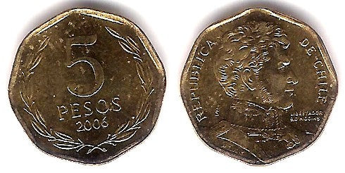 (232) Chile. 2006. 5 Pesos (SC)