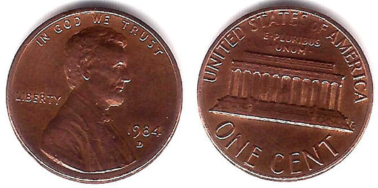 (201b) Estados Unidos de América. 1984(D). 1 Cent (MBC)