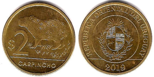 (136) Uruguay. 2019. 2 Pesos (EBC)