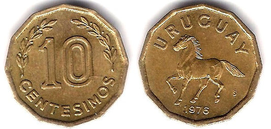 (66) Uruguay. 1976. 10 Centesimos (MBC+)