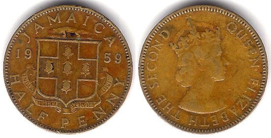 (36) Jamaica. 1959. Half Penny (BC)