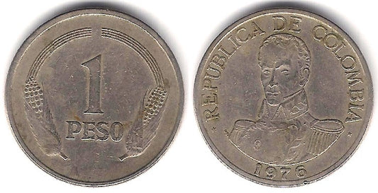 (258.1) Colombia. 1976. 1 Peso (MBC)
