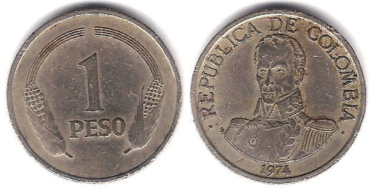 (258.1) Colombia. 1974. 1 Peso (MBC)