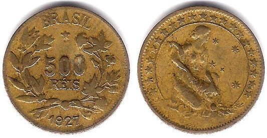 (524) Brasil. 1927. 500 Reis (MBC)