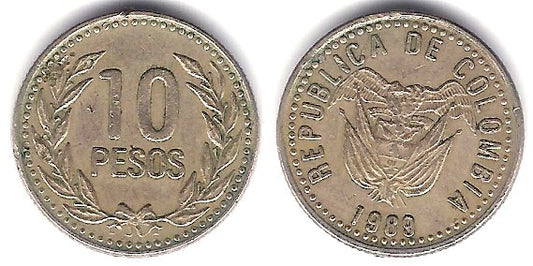 (281.1) Colombia. 1989. 10 Pesos (MBC)