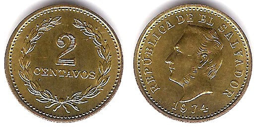 (147) El Salvador. 1974. 2 Centavos (SC)
