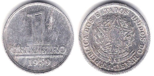 (570) Brasil. 1959. 1 Cruzeiro (BC+)
