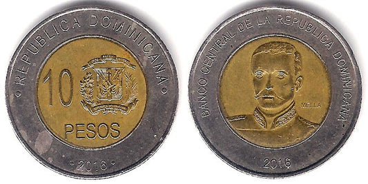 República Dominicana. 2016. 10 Pesos (MBC+)