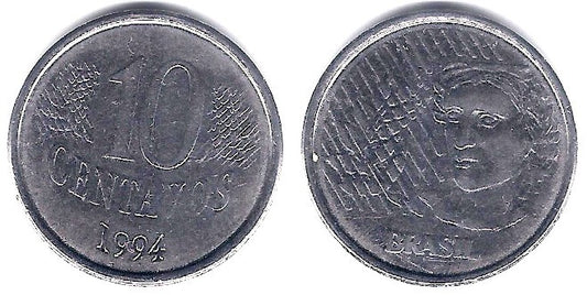 (633) Brasil. 1994. 10 Centavos (MBC+)