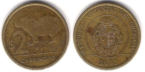 (136) Uruguay. 2011. 2 Pesos (BC)