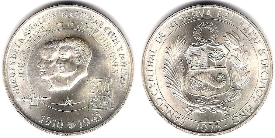 (262) Perú. 1975. 200 Soles (SC) (Plata)