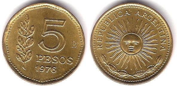 (71) Argentina. 1976. 5 Pesos (SC)