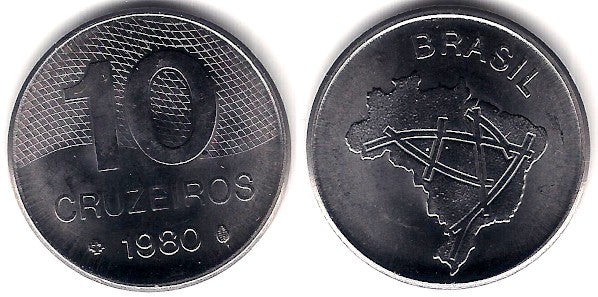 (592.1) Brasil. 1980. 10 Cruzeiros (EBC+)