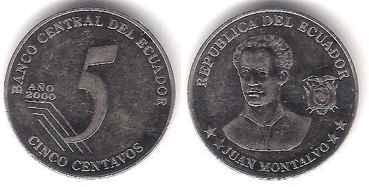 (105) Ecuador. 2000. 5 Centavos (MBC+)