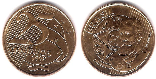 (650) Brasil. 1998. 25 Centavos (SC)