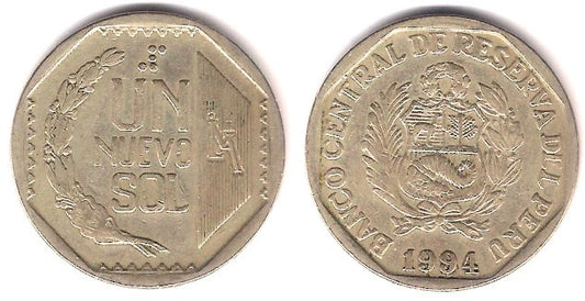(308.1) Perú. 1994. 1 Nuevo Sol (MBC)