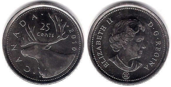 (493) Canadá. 2010. 25 Cents (EBC)