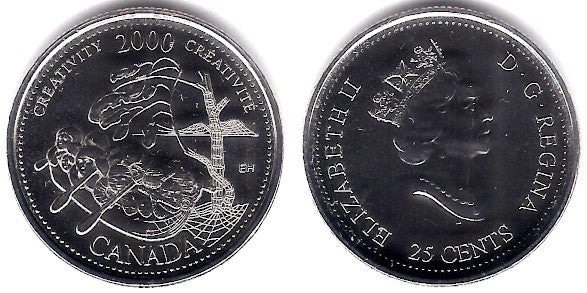 (379) Canadá. 2000. 25 Cents (SC)