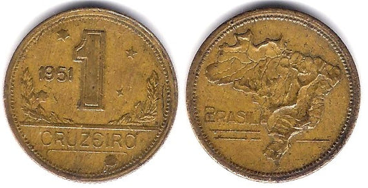 (558) Brasil. 1951. 1 Cruzeiro (MBC-)