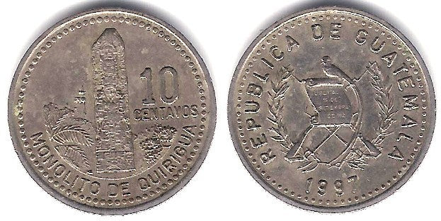 (277.6) Guatemala. 1997. 10 Centavos (MBC)