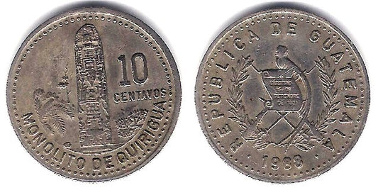 (277.5) Guatemala. 1988. 10 Centavos (MBC)