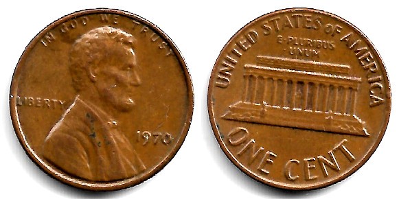 (201) Estados Unidos de América. 1970. 1 Cent (MBC-)