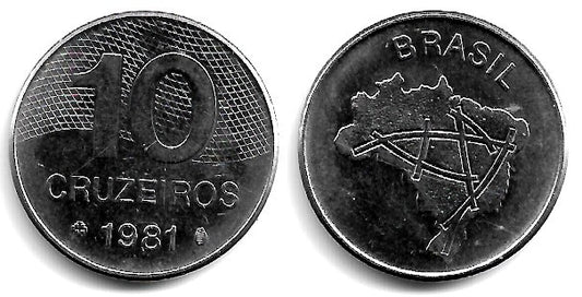 (592.1) Brasil. 1981. 10 Cruzeiros (EBC)