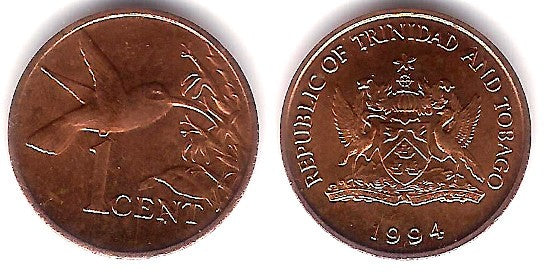 (29) Trinidad y Tobago. 1994. 1 Cent (EBC+)