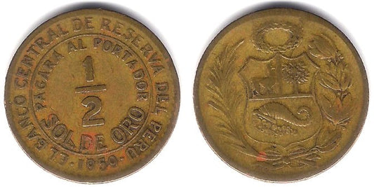(220.5) Perú. 1959. ½ Sol de Oro (MBC-)
