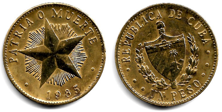 (105) Cuba. 1985. 1 Peso (MBC)