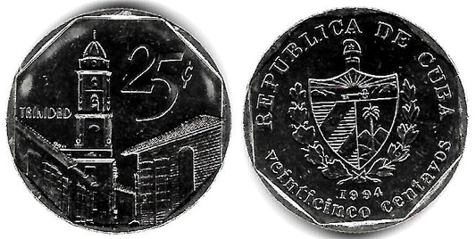 (577.1) Cuba. 1994. 25 Centavos (EBC)