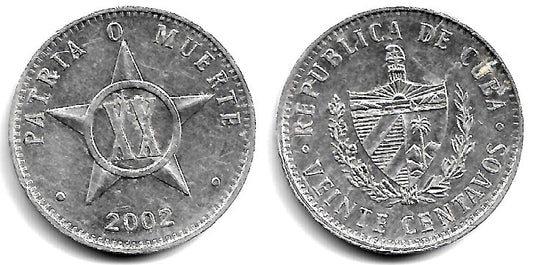 (35.2) Cuba. 2002. 20 Centavos (EBC-)