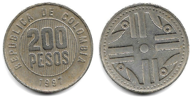 (287) Colombia. 1997. 200 Pesos (MBC)